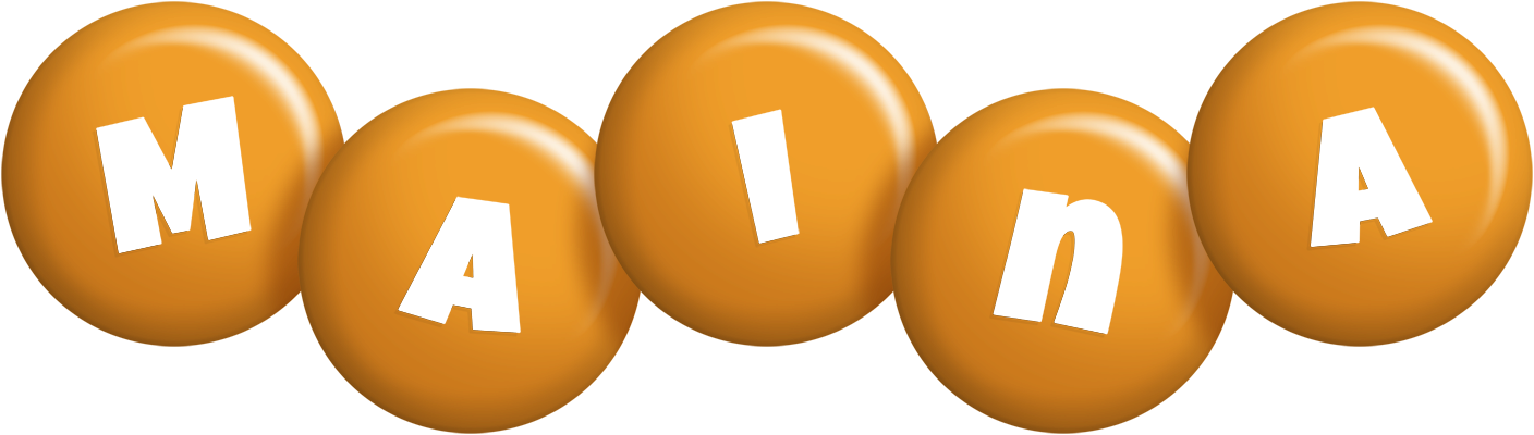 Maina candy-orange logo