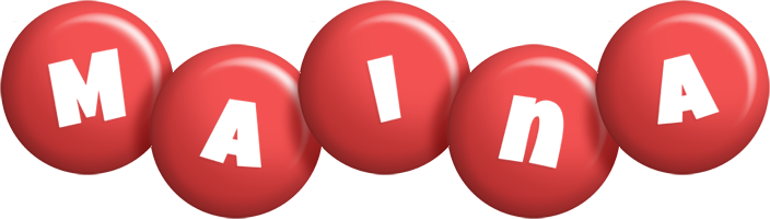 Maina candy-red logo