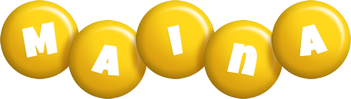 Maina candy-yellow logo