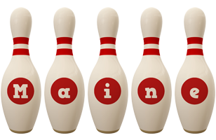 Maine bowling-pin logo