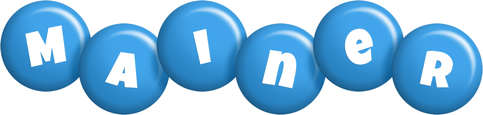 Mainer candy-blue logo