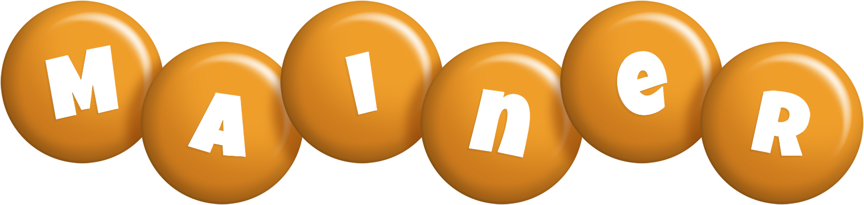 Mainer candy-orange logo