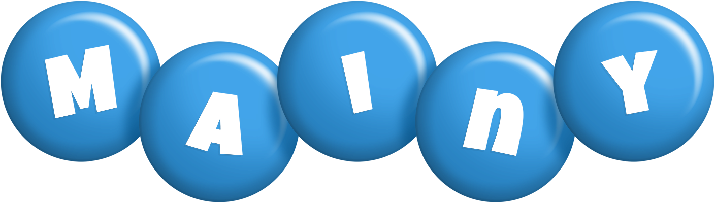 Mainy candy-blue logo