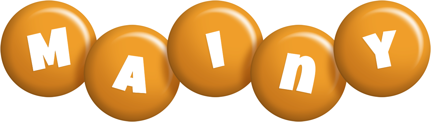 Mainy candy-orange logo