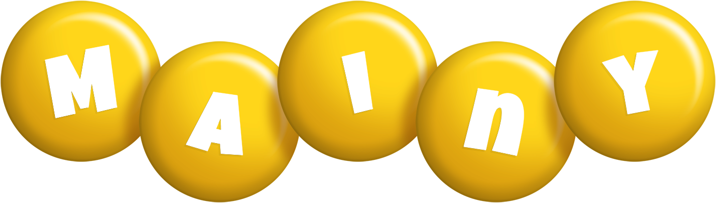 Mainy candy-yellow logo