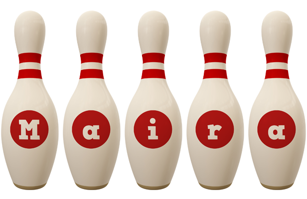 Maira bowling-pin logo