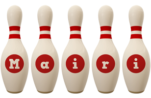 Mairi bowling-pin logo