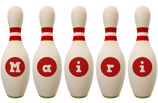 Mairi bowling-pin logo
