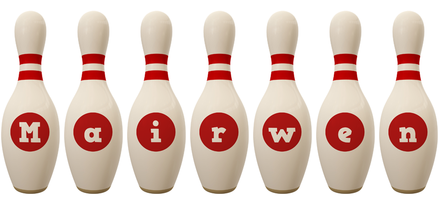 Mairwen bowling-pin logo