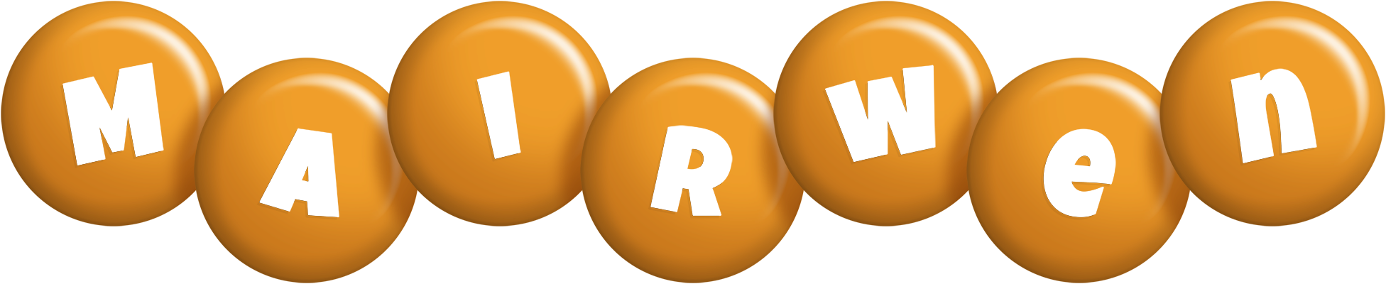 Mairwen candy-orange logo