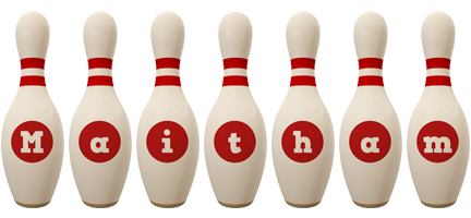 Maitham bowling-pin logo