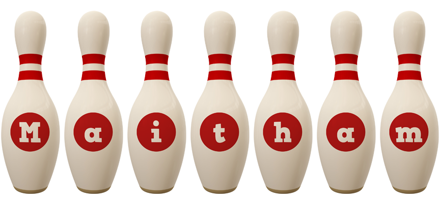 Maitham bowling-pin logo