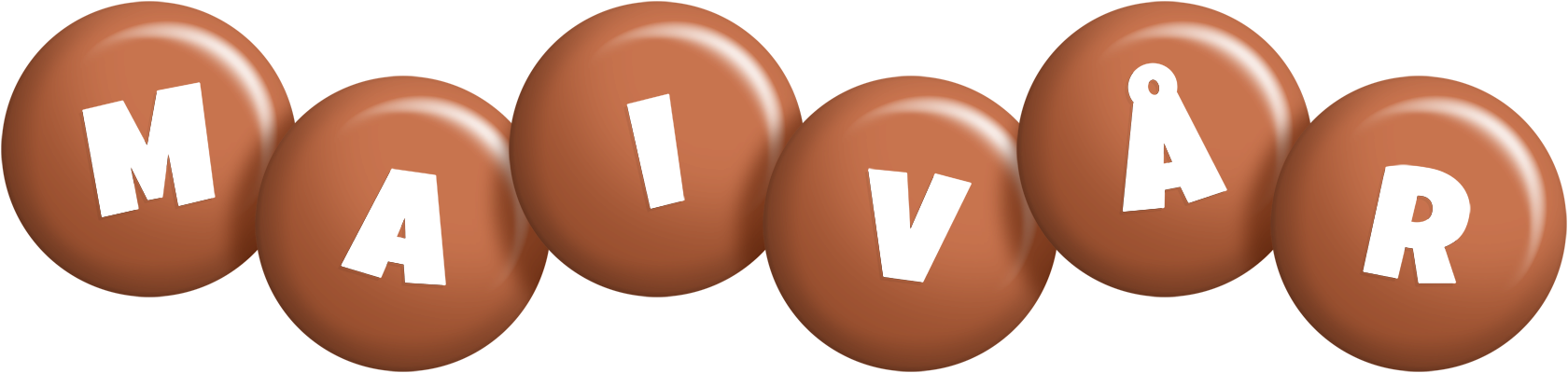 Maivår candy-brown logo