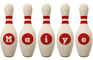 Maiyo bowling-pin logo