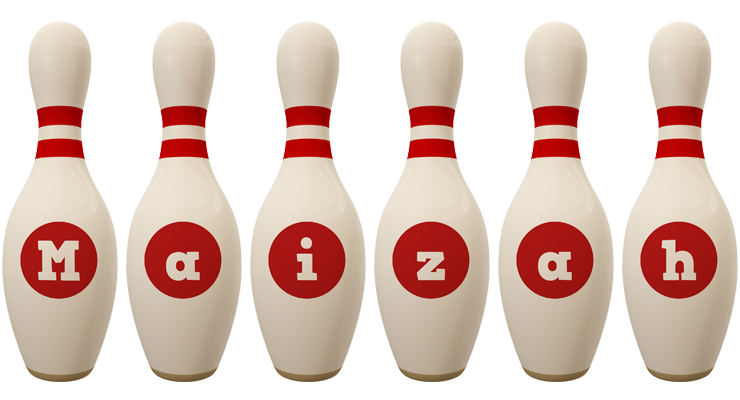 Maizah bowling-pin logo