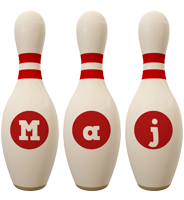 Maj bowling-pin logo