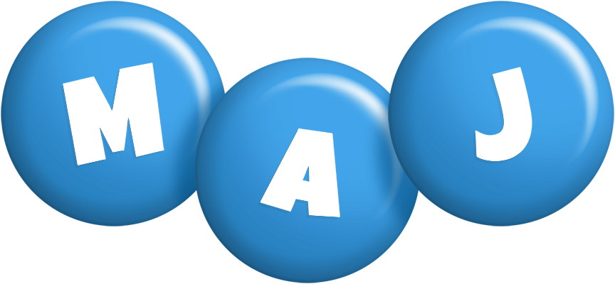 Maj candy-blue logo