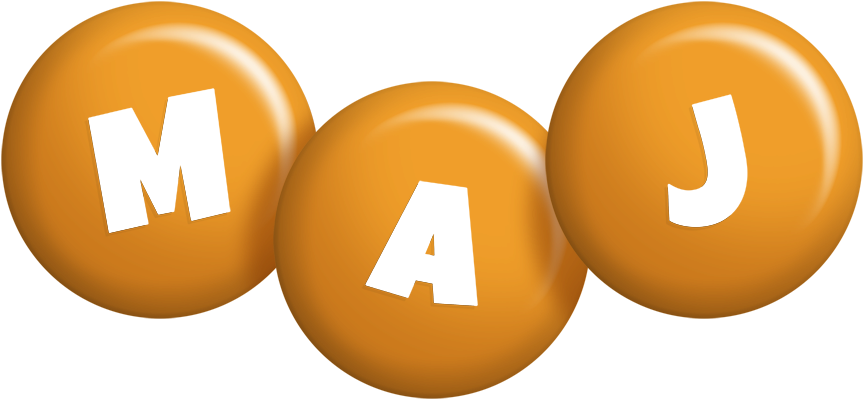 Maj candy-orange logo