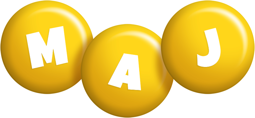 Maj candy-yellow logo
