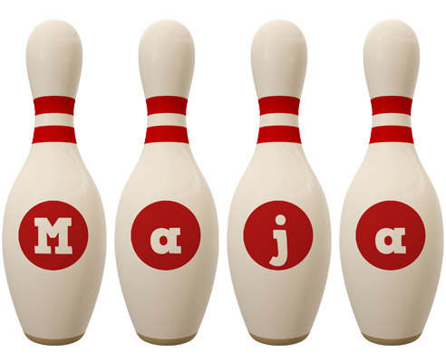 Maja bowling-pin logo