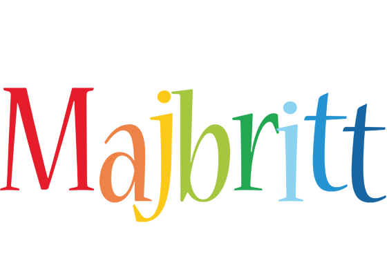Majbritt birthday logo
