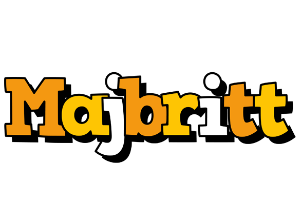 Majbritt cartoon logo