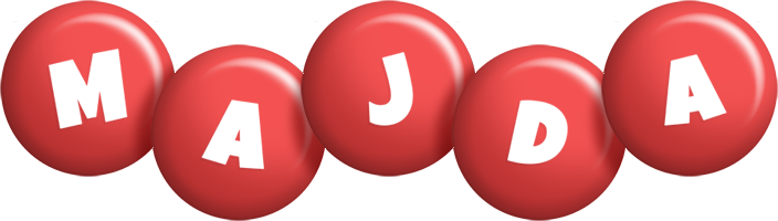 Majda candy-red logo