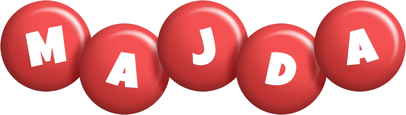 Majda candy-red logo