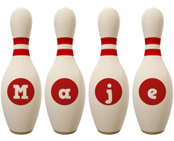 Maje bowling-pin logo