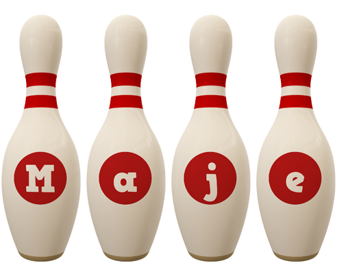Maje bowling-pin logo