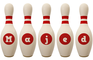 Majed bowling-pin logo