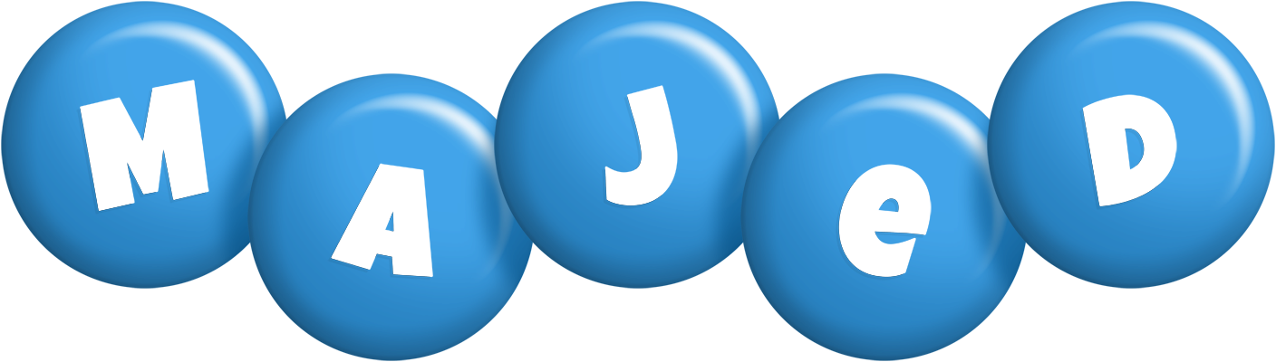 Majed candy-blue logo