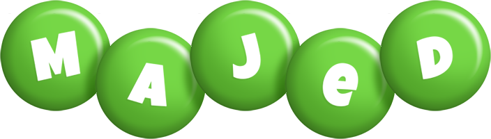 Majed candy-green logo