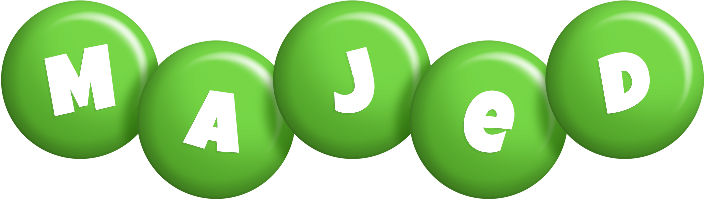 Majed candy-green logo