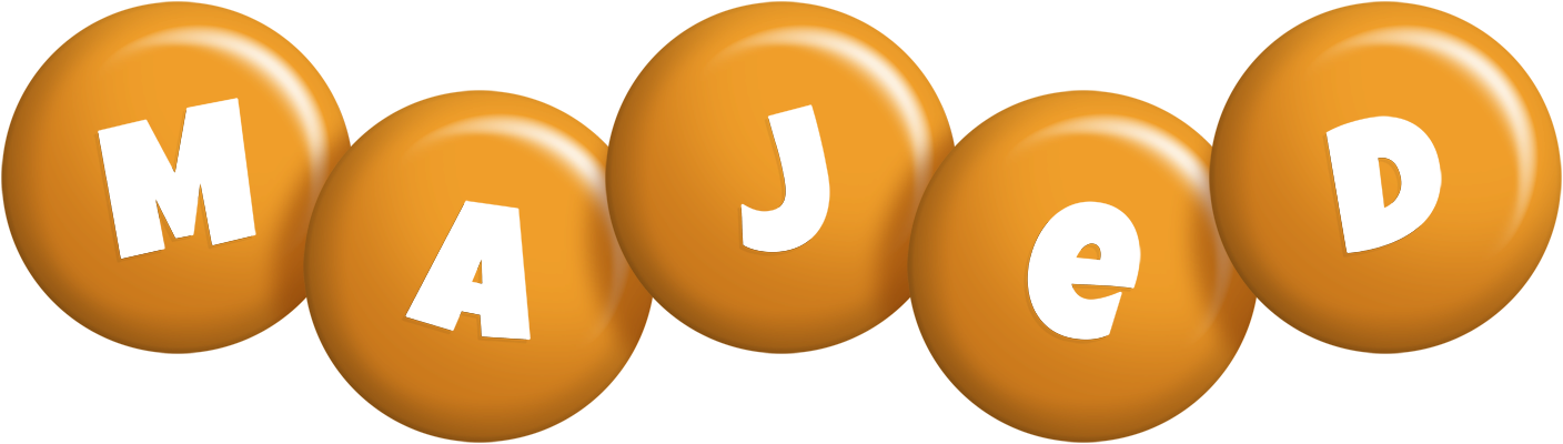 Majed candy-orange logo