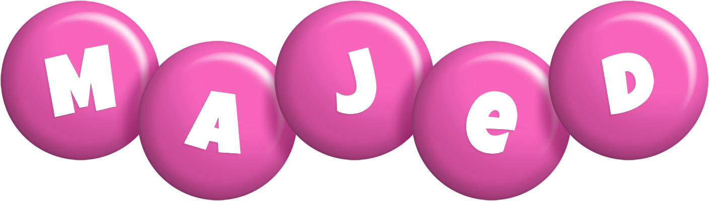 Majed candy-pink logo