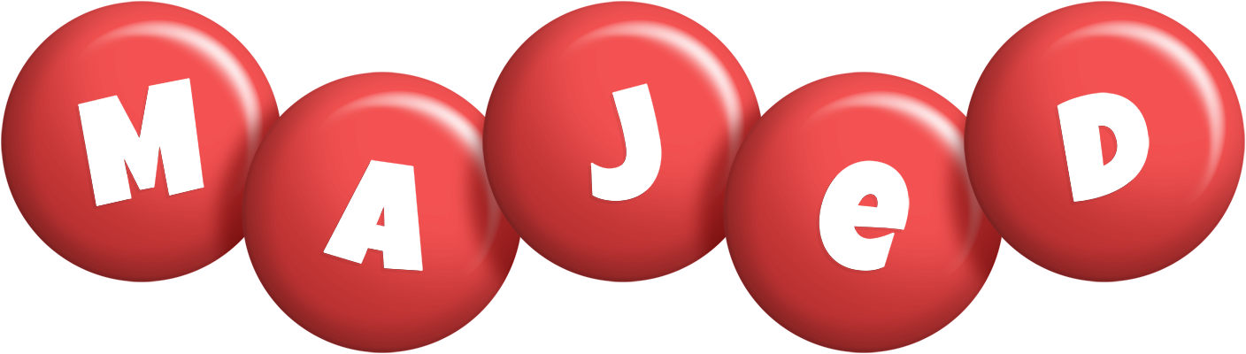Majed candy-red logo