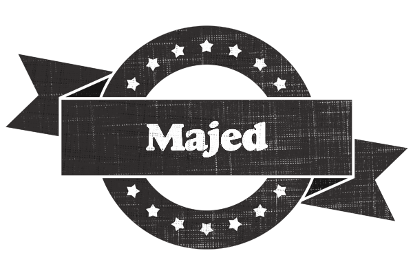 Majed grunge logo