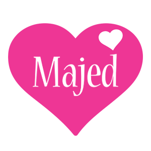 Majed love-heart logo