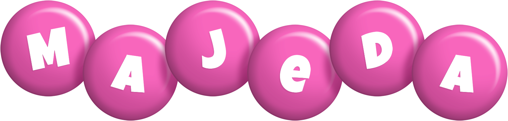 Majeda candy-pink logo