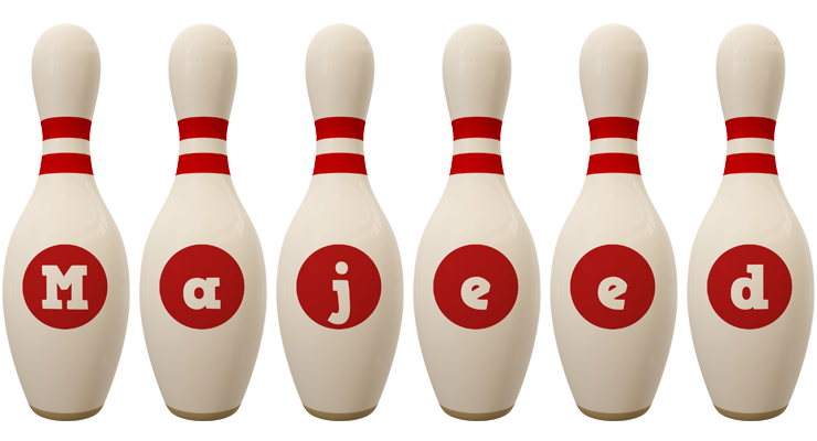 Majeed bowling-pin logo