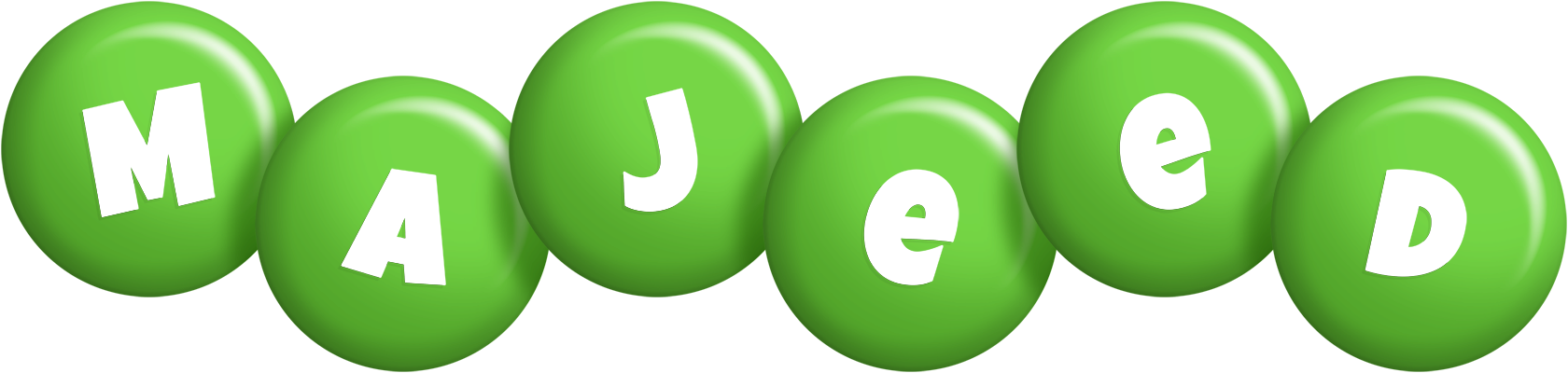 Majeed candy-green logo