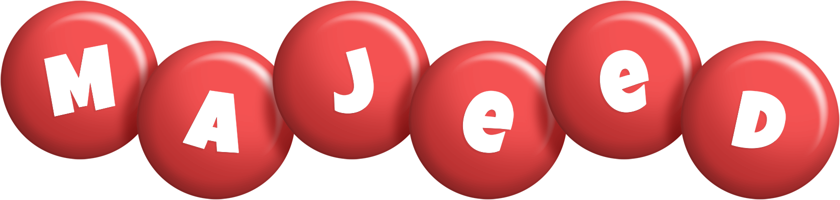 Majeed candy-red logo