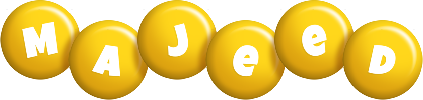 Majeed candy-yellow logo