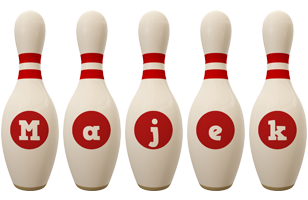 Majek bowling-pin logo