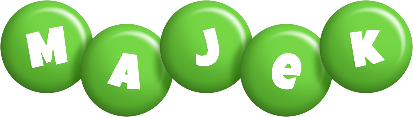 Majek candy-green logo