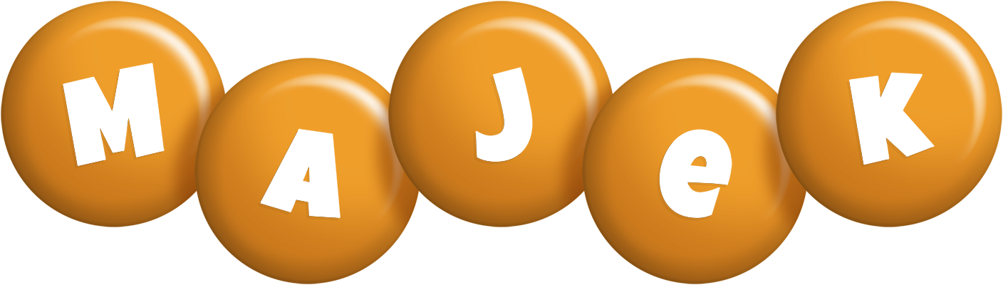 Majek candy-orange logo