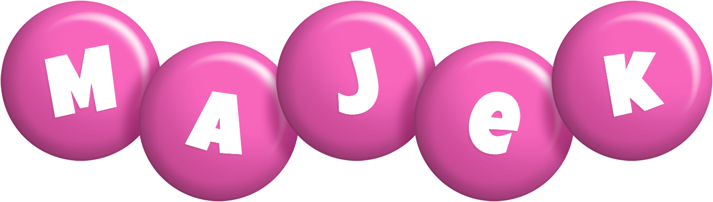 Majek candy-pink logo