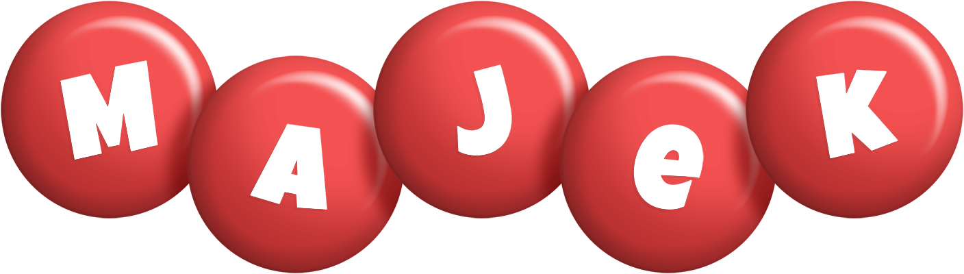 Majek candy-red logo