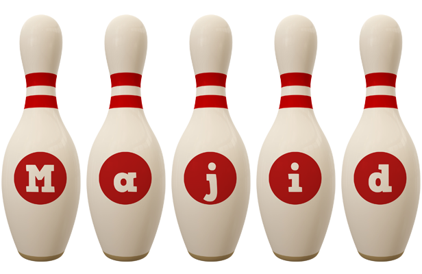 Majid bowling-pin logo